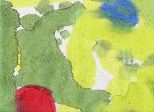 LANDSCAPE #9  painted silk on foam . 22x25 cm. 2015 